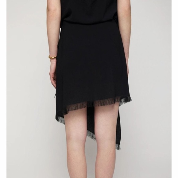 NEW Aeron Cover High-waist crepe mini wrap skirt - Picture 2 of 5